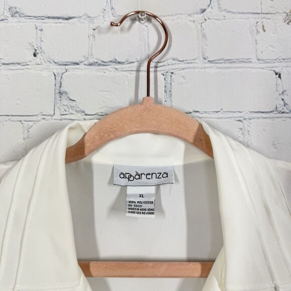 Vintage 90’s Y2K Blouse Button Women XL Long Sleeve Basic Preppy Office - Picture 4 of 11